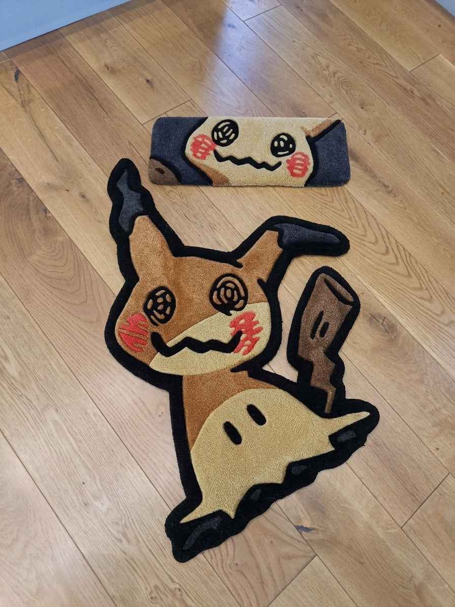 Mimikyu Rug & Matching Keyboard Wrist Rest rug