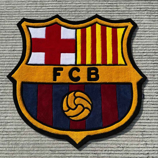 FC Barcelona Logo Custom Rug – Plush Barça Fan Room Decor