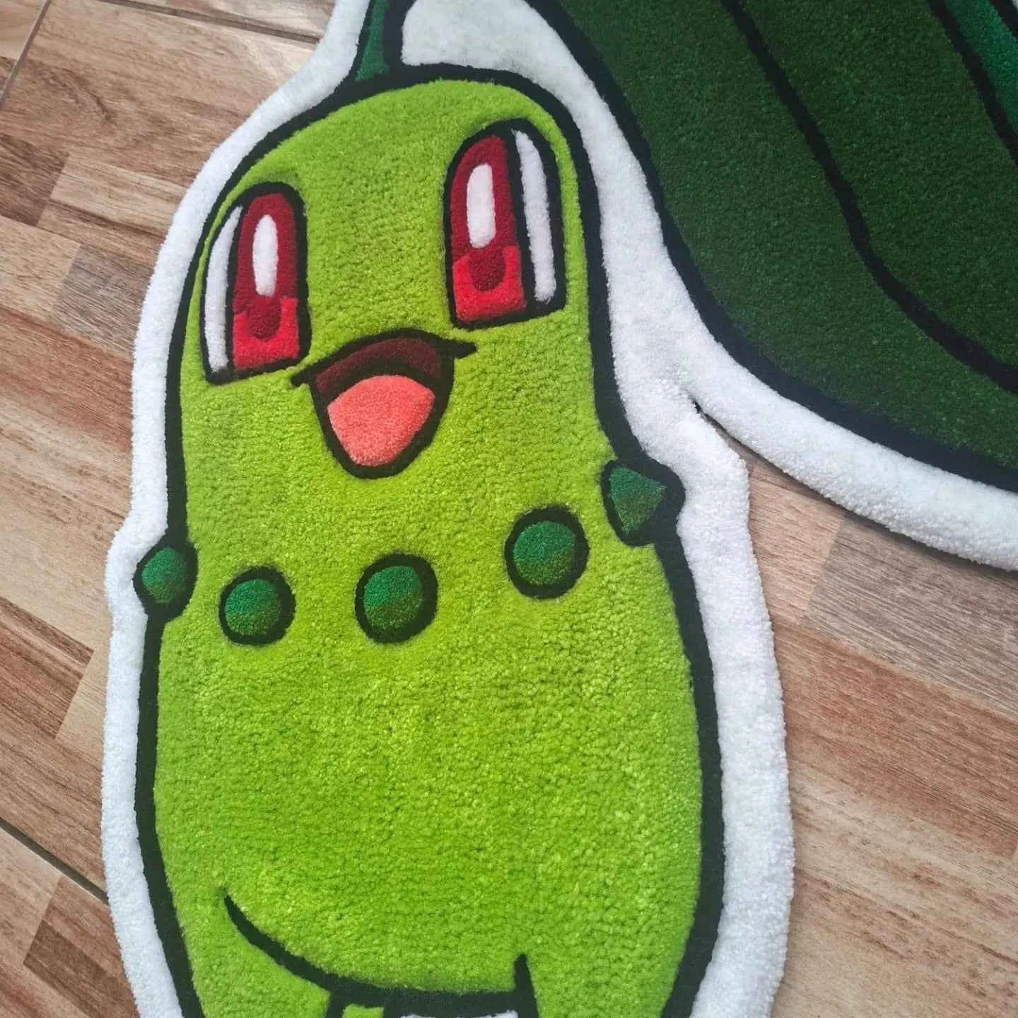 Custom Chikorita Rug – Pokémon Grass Starter rug