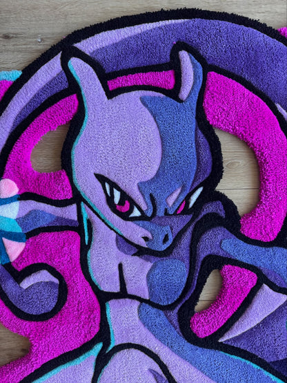 Giant Handmade Mewtwo Oversize Area Rug