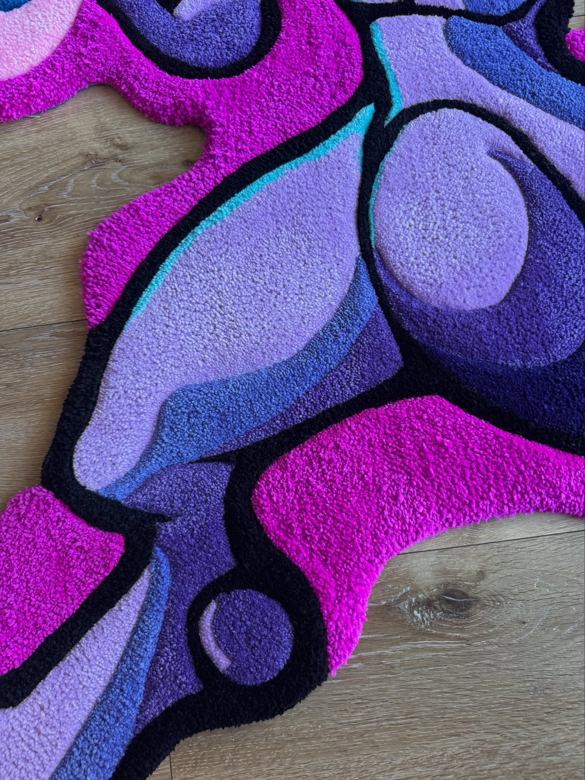 Giant Handmade Mewtwo Oversize Area Rug