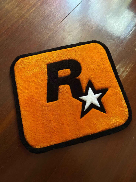 Custom Rockstar Games Rug – Iconic Yellow R* rug for Gamers & Setups