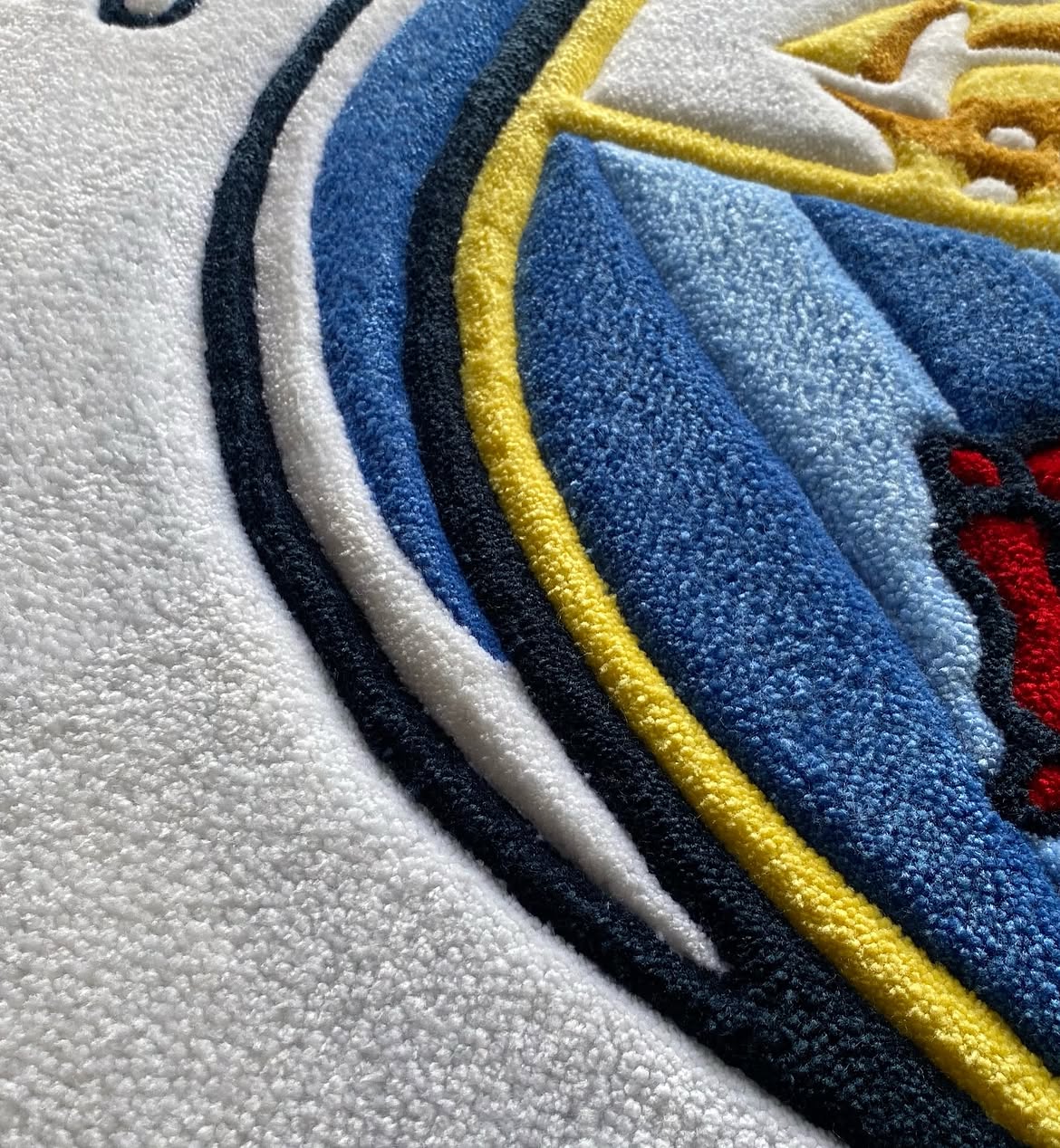 Manchester City football handmade rug